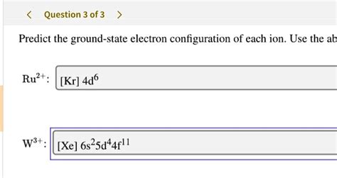 electron configuration of ru2+|What is the ground state electron configuration for Ru2.